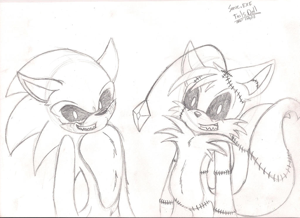Sonicexe and tails doll by chronadraws on