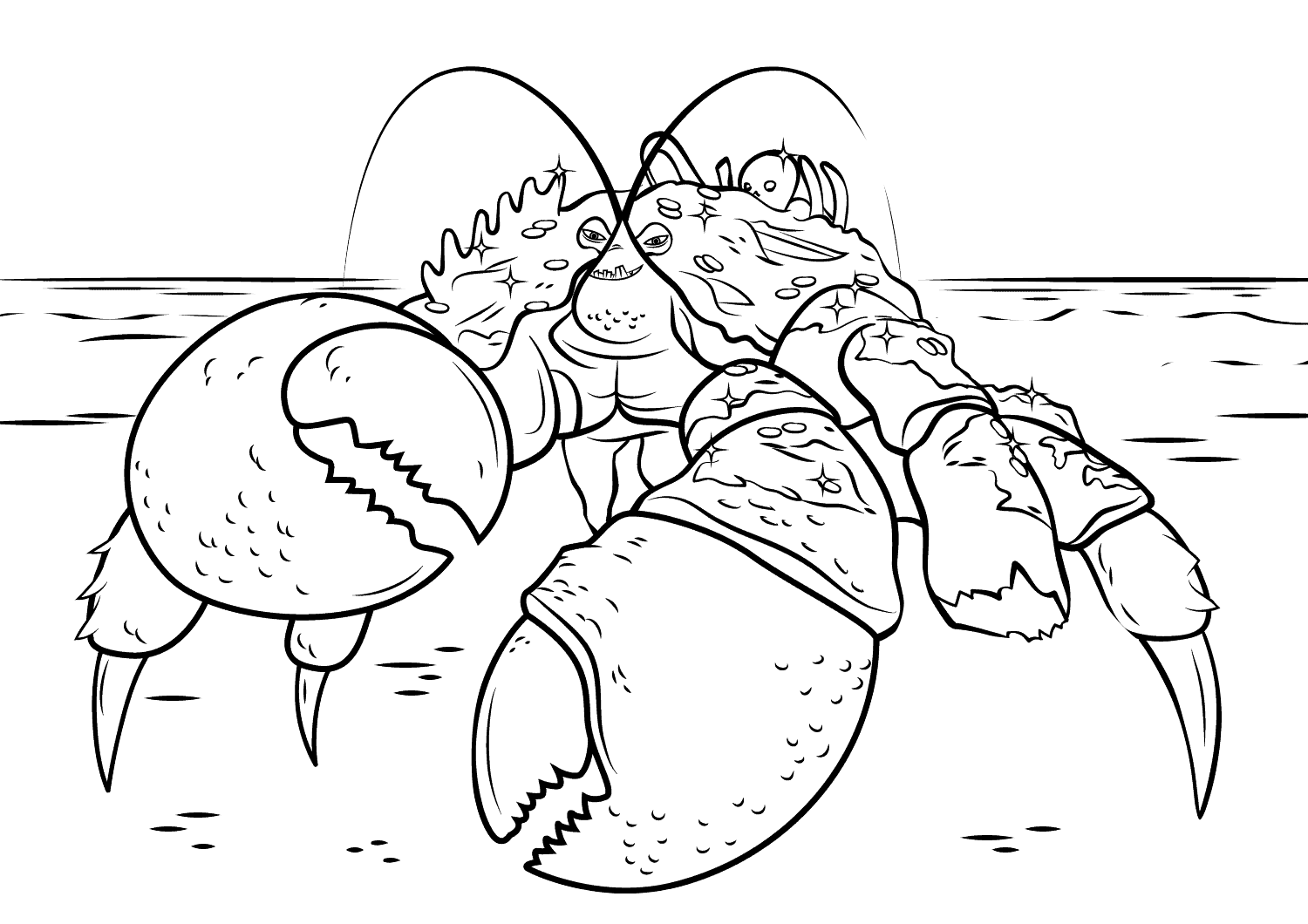Crab coloring pages