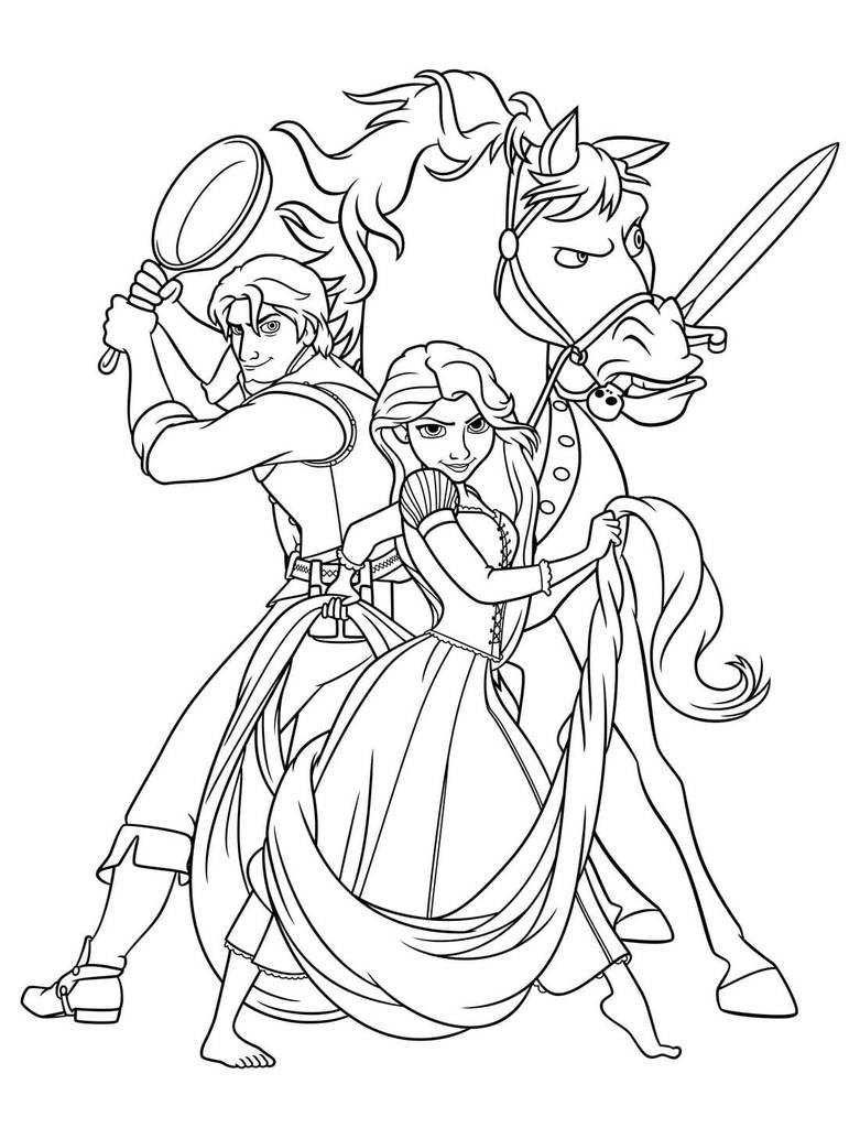 Tangled coloring pages by coloringpageswk on
