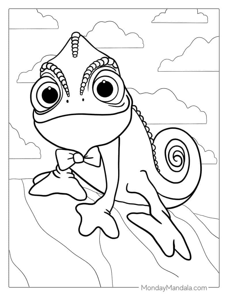 Tangled coloring pages free pdf printables