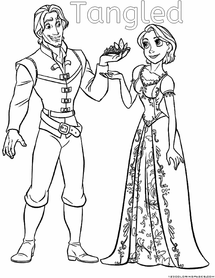 Tangled coloring pages