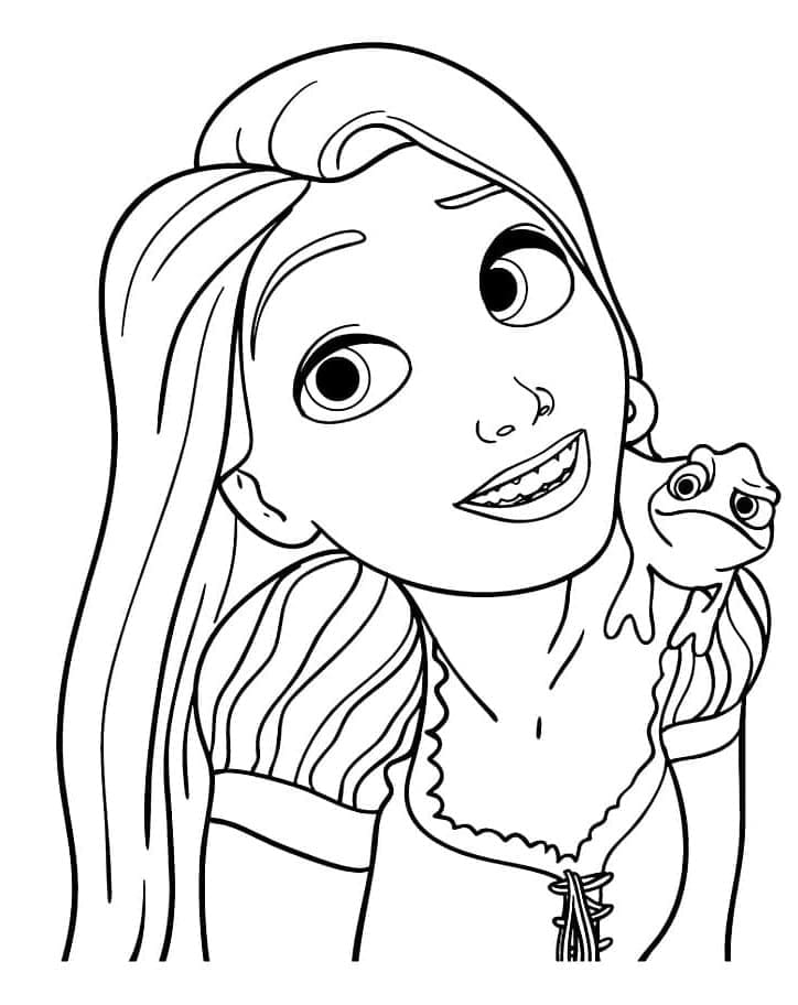 Princess rapunzel from tangled coloring page
