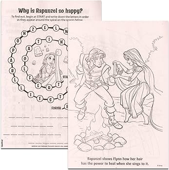 Tangled coloring book set for girls