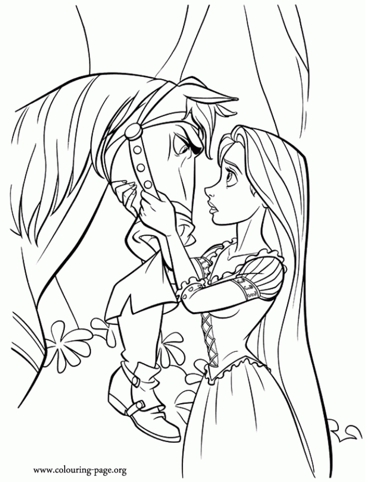 Get this tangled coloring pages maximus and rapunzel fga