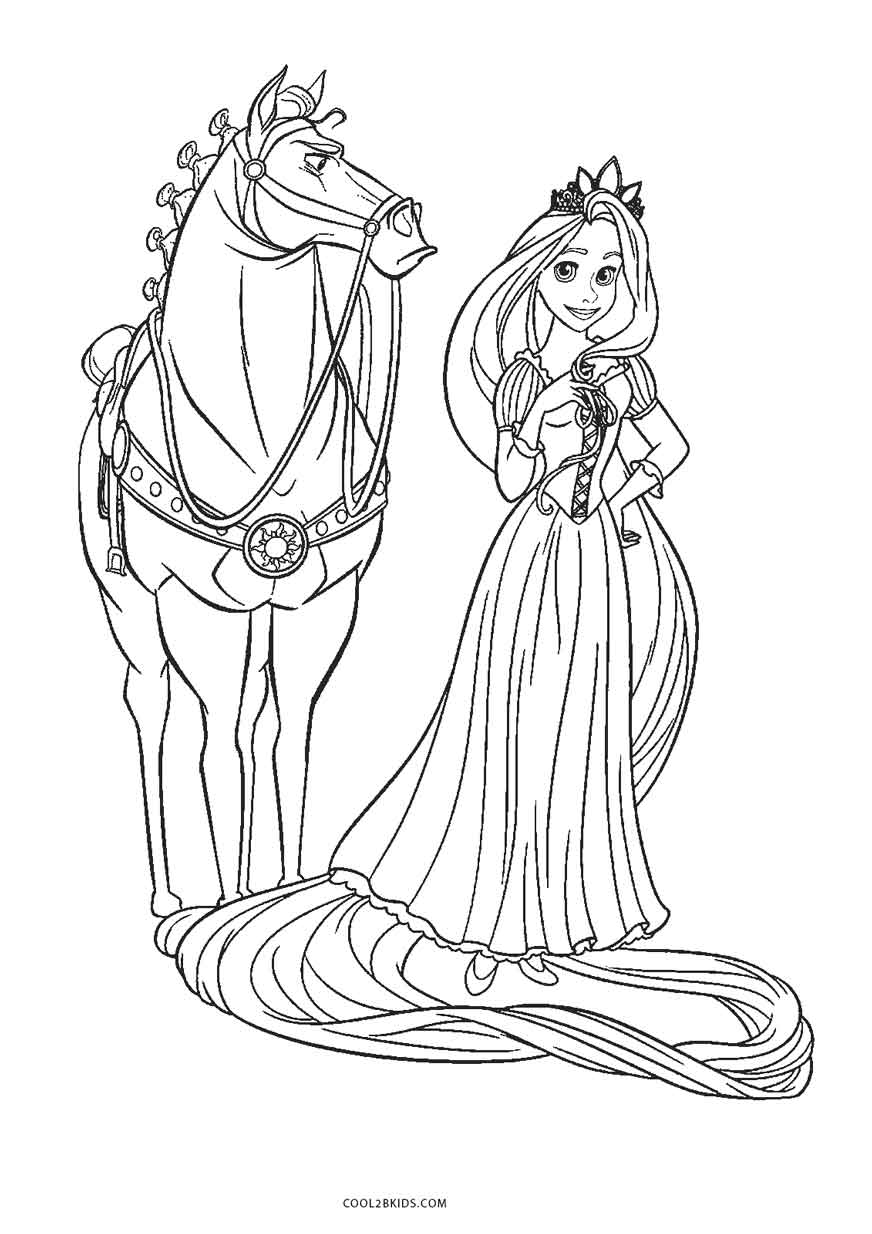 Free printable tangled coloring pages for kids