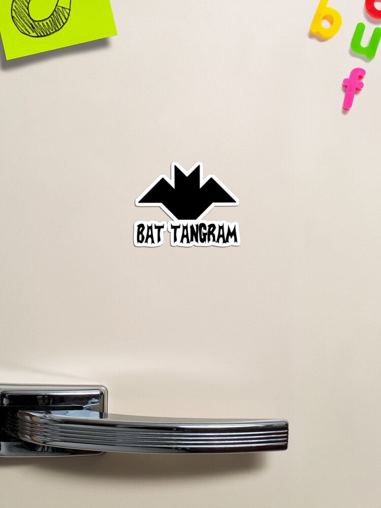 Bat tangram geometry math bat ic hero gift black magnet for sale by nathan frey