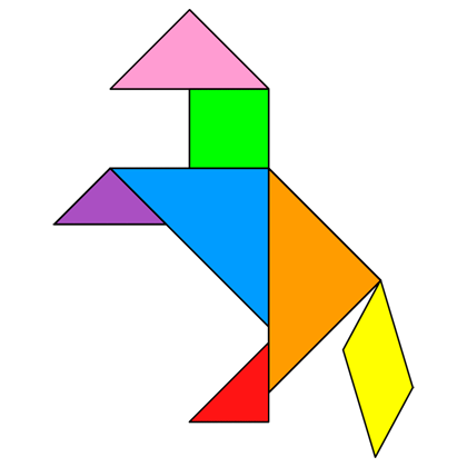 Tangram horse