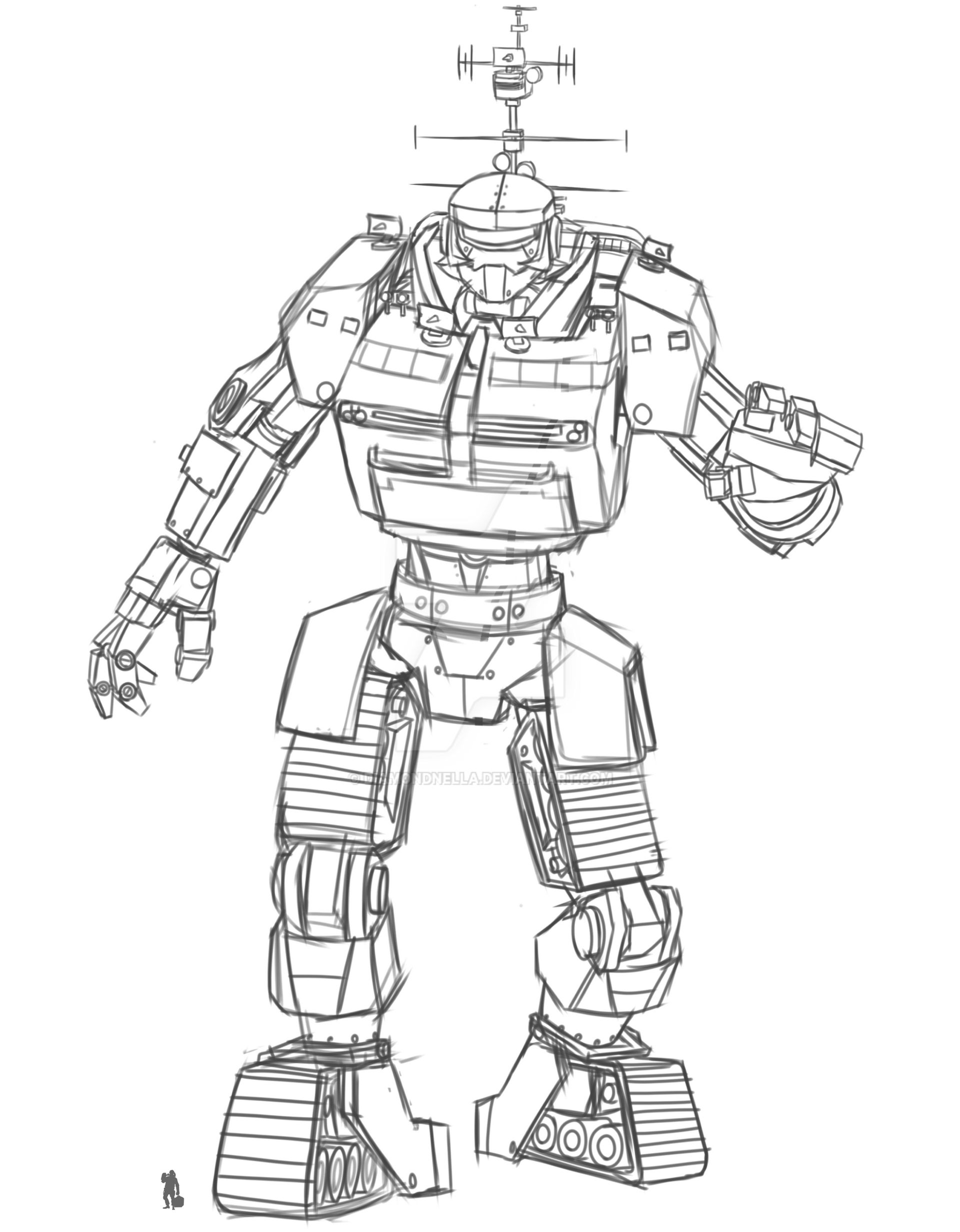 Massive robot carrier tank