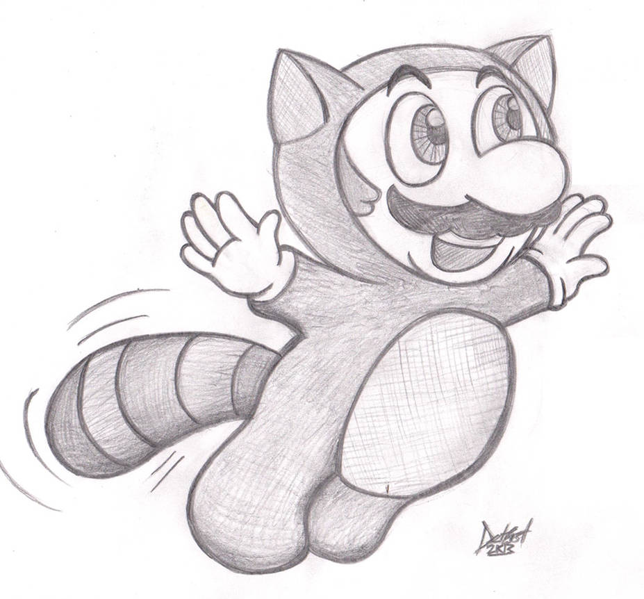 Tanooki mario super mario bros by detstar on