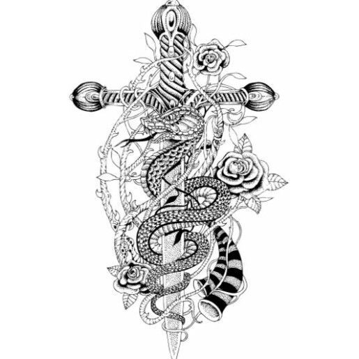 Tattoo art coloring book