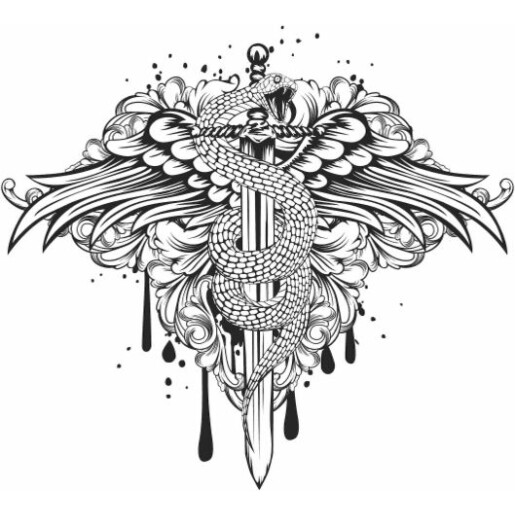 Tattoo art coloring book