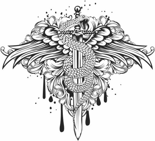 Tattoo art coloring book