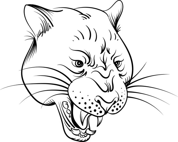 El leãn del logotipo vector para tatuaj o diseão de impriãn de camisetas o ropa exterior leon de tilo de caza vector premium