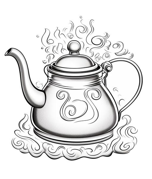 Free printable coffee tea coloring pages list