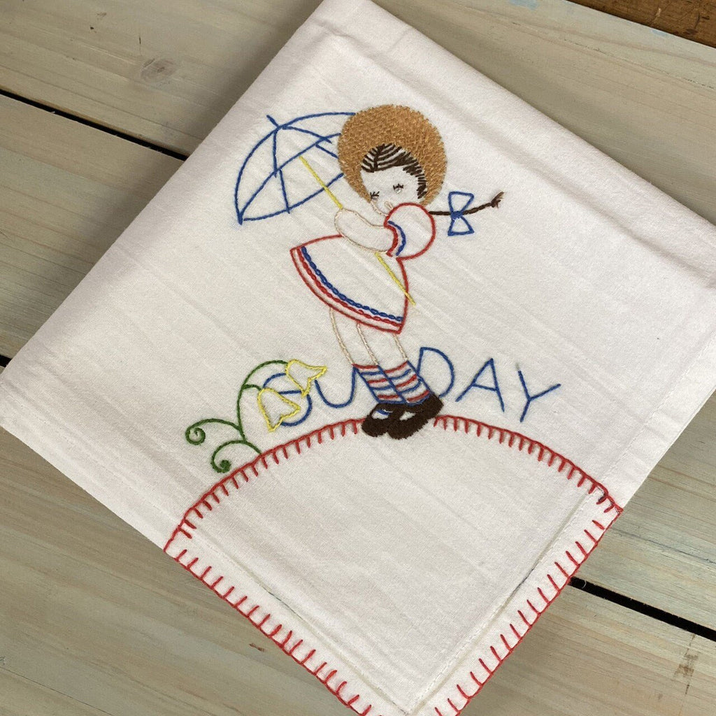 Embroidery transfer pattern penelope tea towels aunt marthas â the vintage teacup