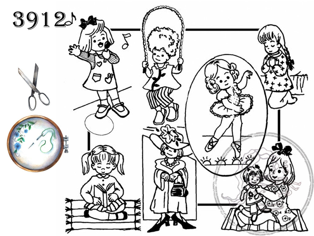 Aunt marthas vintage embroidery transfer pattern hot iron tr â the vintage teacup
