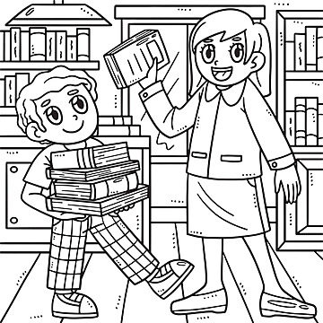 Coloring page for students and teachers returning to school vector vector teaching coloring book png and vector with transparent background for free download
