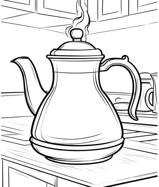 Free printable coffee tea coloring pages list