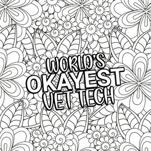 Vet tech coloring book funny and relatable veterinary technician appreciation gift idea publishing janawar books
