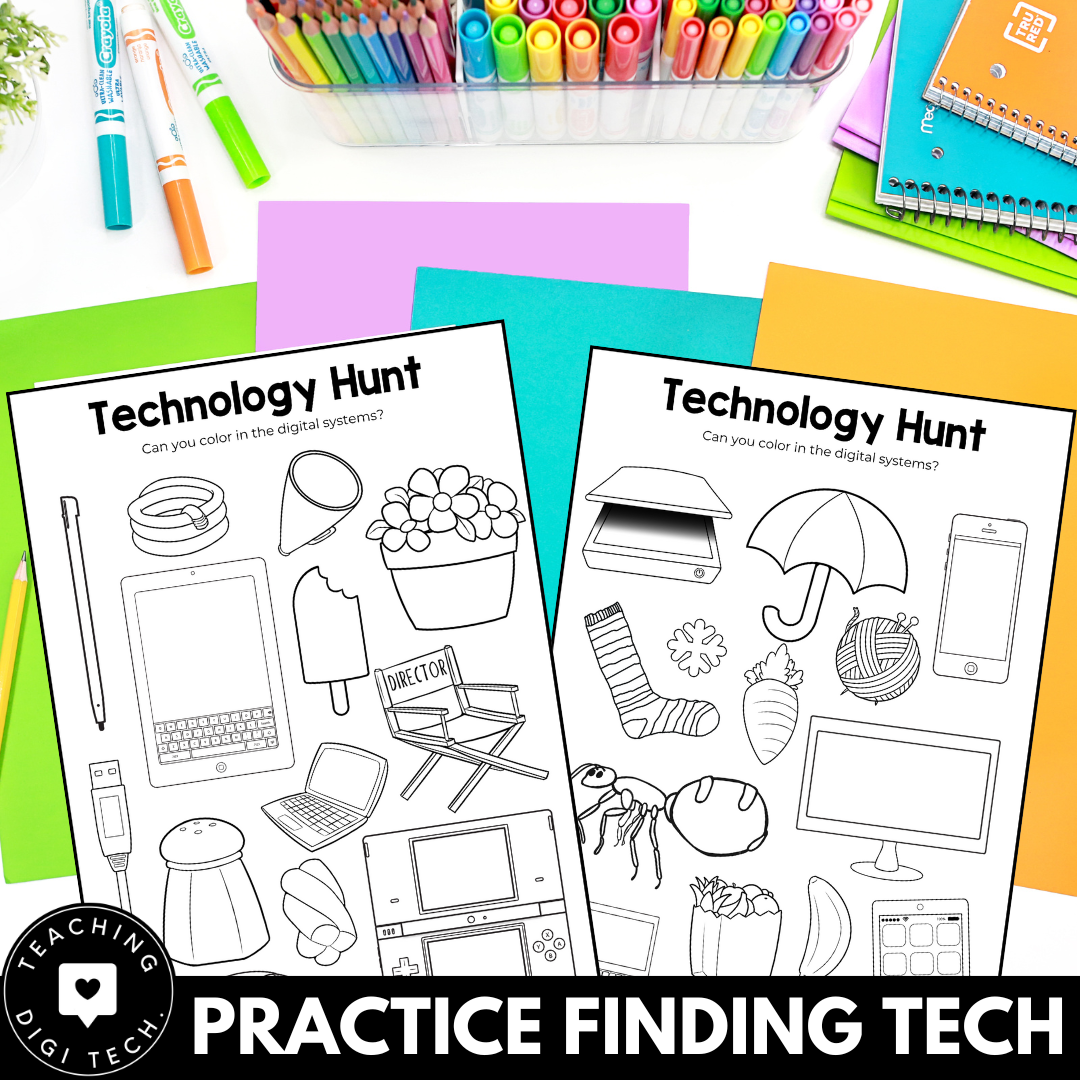 Puter colouring pages x technology colouring in activity technology worksheets for kindergarten actdik