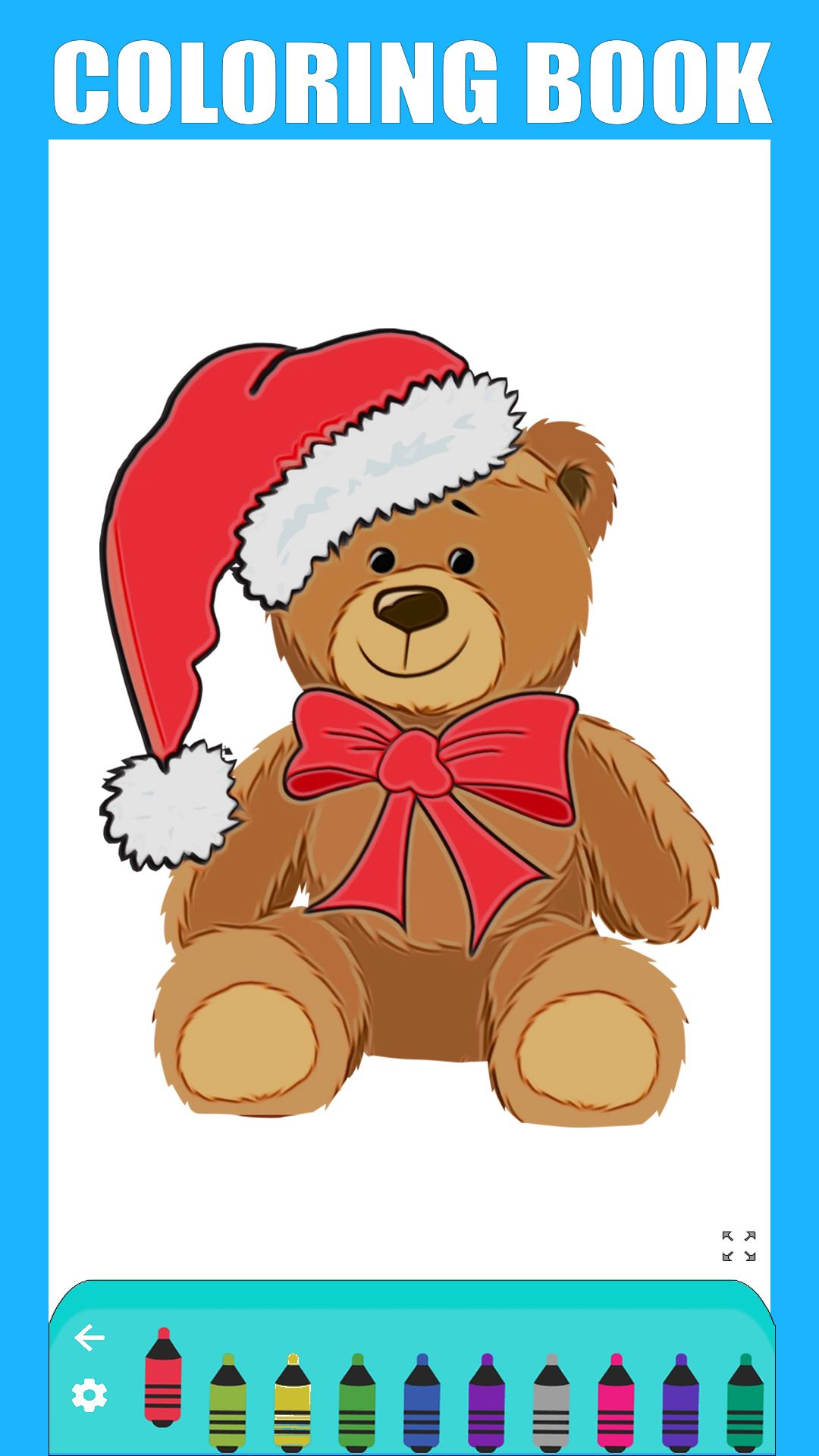 Cute teddy coloring book