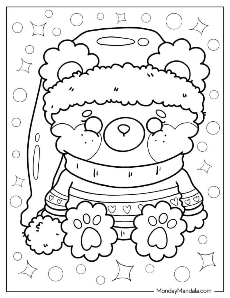 Teddy bear coloring pages free pdf printables
