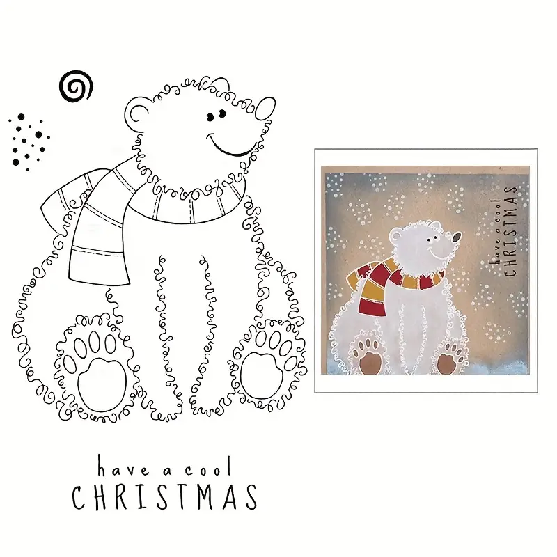 A piece of classic winter christmas animal polar