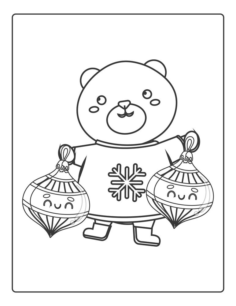 Christmas animal coloring pages north pole christmas