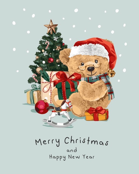 Thousand christmas teddy bear royalty
