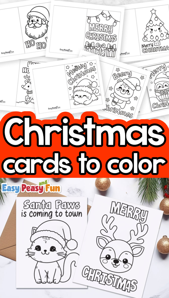 Free printable christmas cards to color