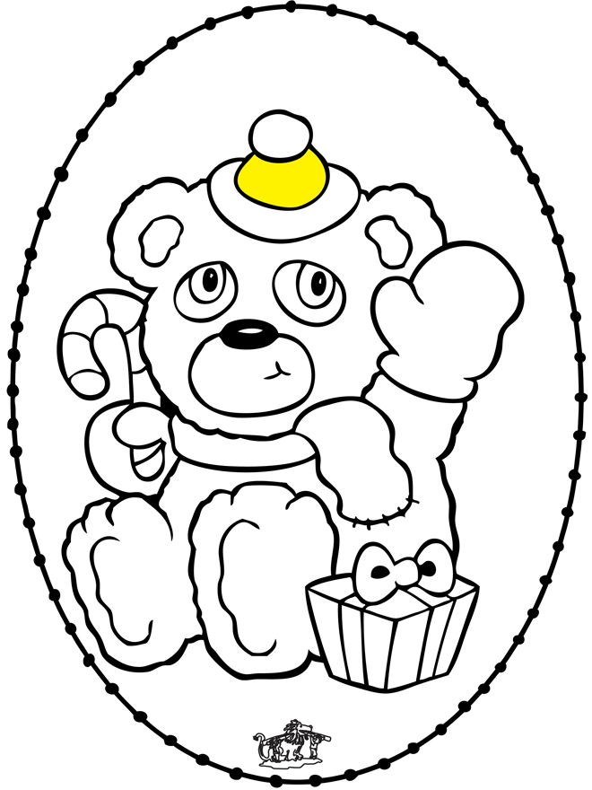 Stitchingcard christmas bear
