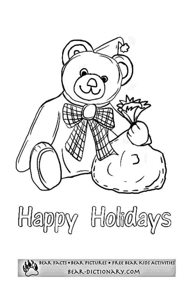 Happy holidays coloring pages printable for free download
