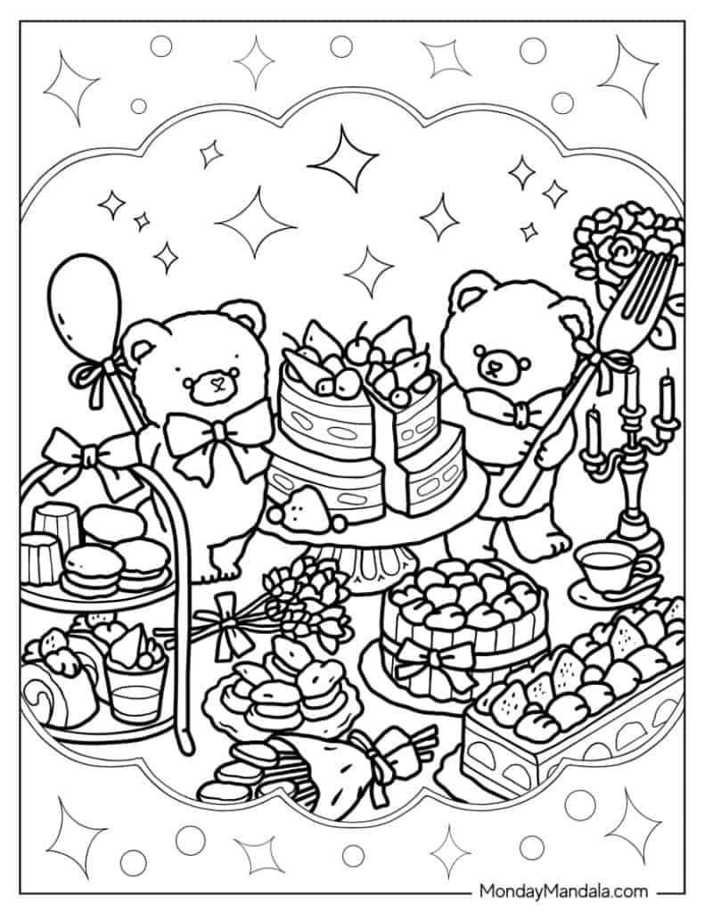 Teddy bear coloring pages free pdf printables
