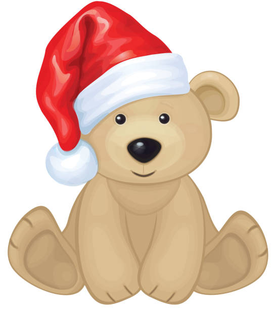 Christmas teddy bear stock illustrations royalty