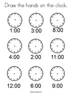 Time coloring pages