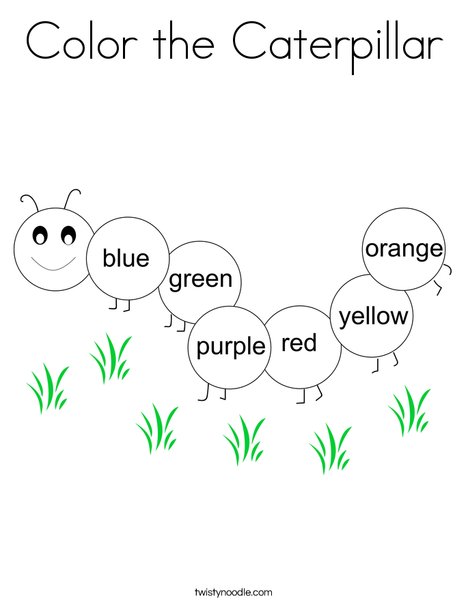 Color the caterpillar coloring page