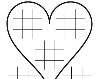 Tic tac toe wedding activity page