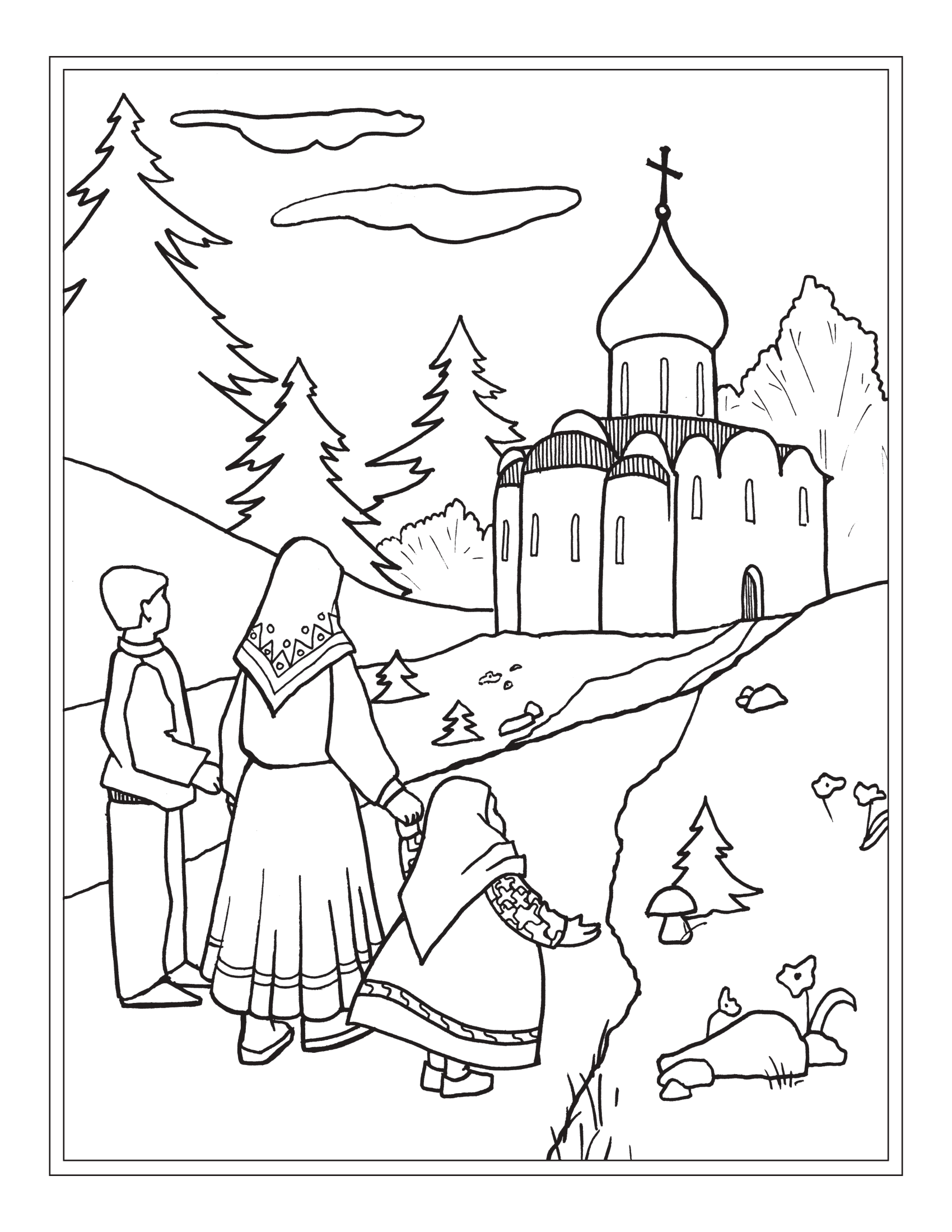 Entry of the theotokos into the temple â november â coloring pages for children printable pdfs â saint kosmas orthodox education