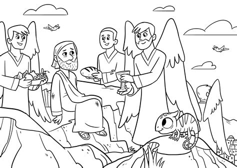 Jesus is tempted louring pages