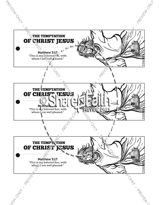 Matthew jesus tempted bible bookmarks clover media