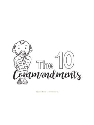 Commandments coloring pages â