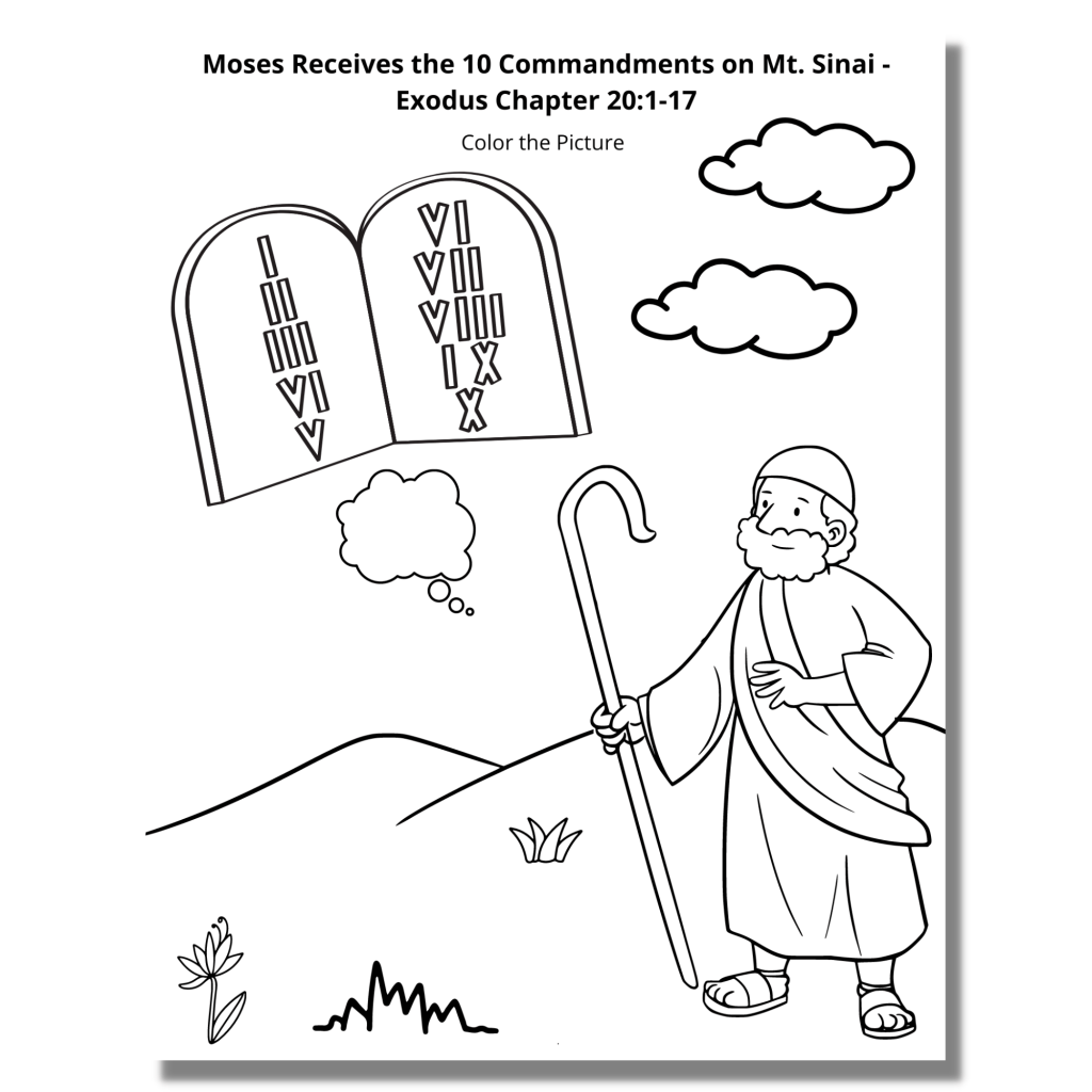 The mandments coloring pages â at home with zan printables