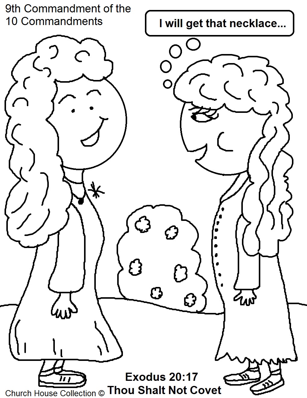 Church house collection blog thou shalt not covet coloring page for ten mandments