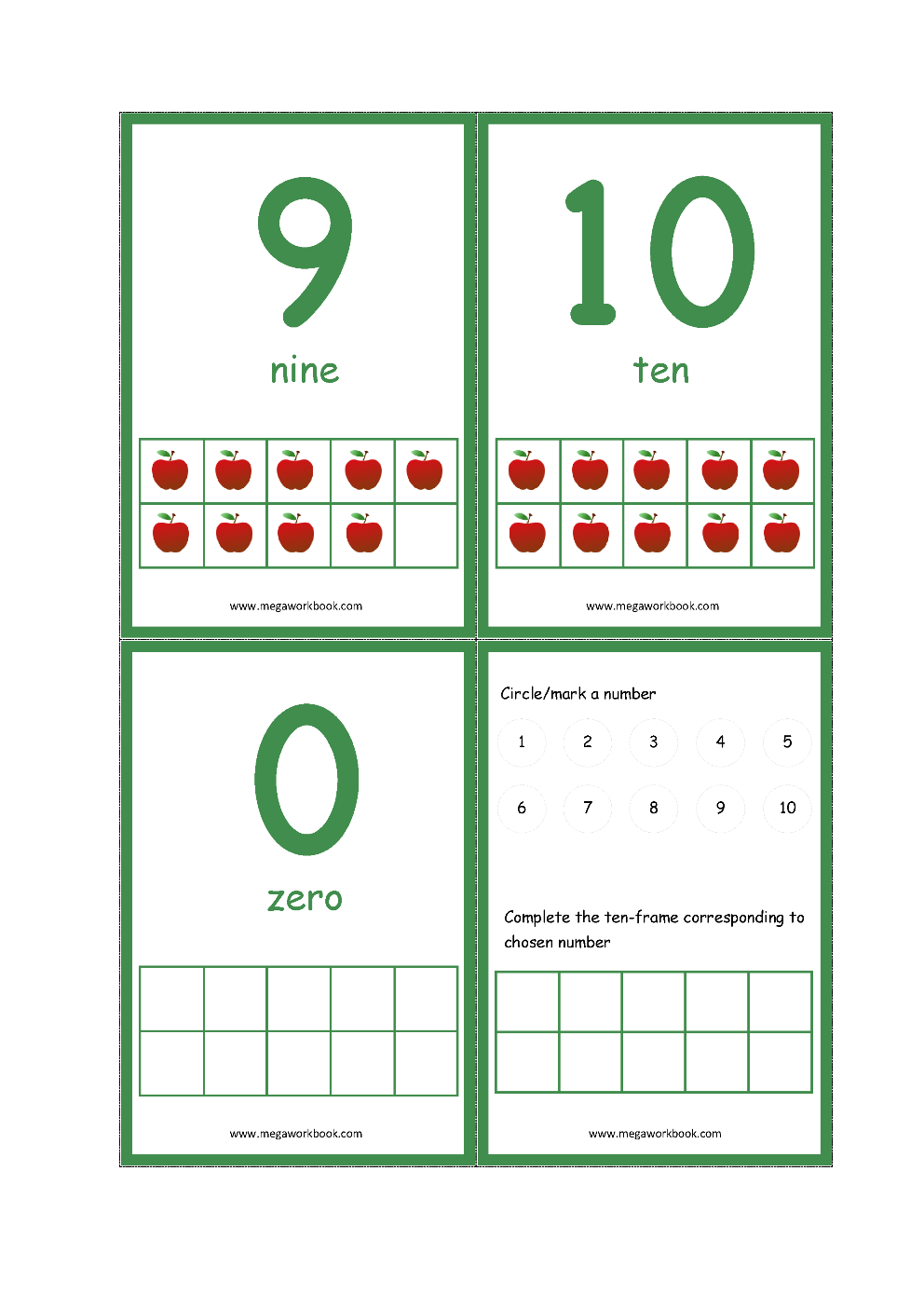 Ten frame printables