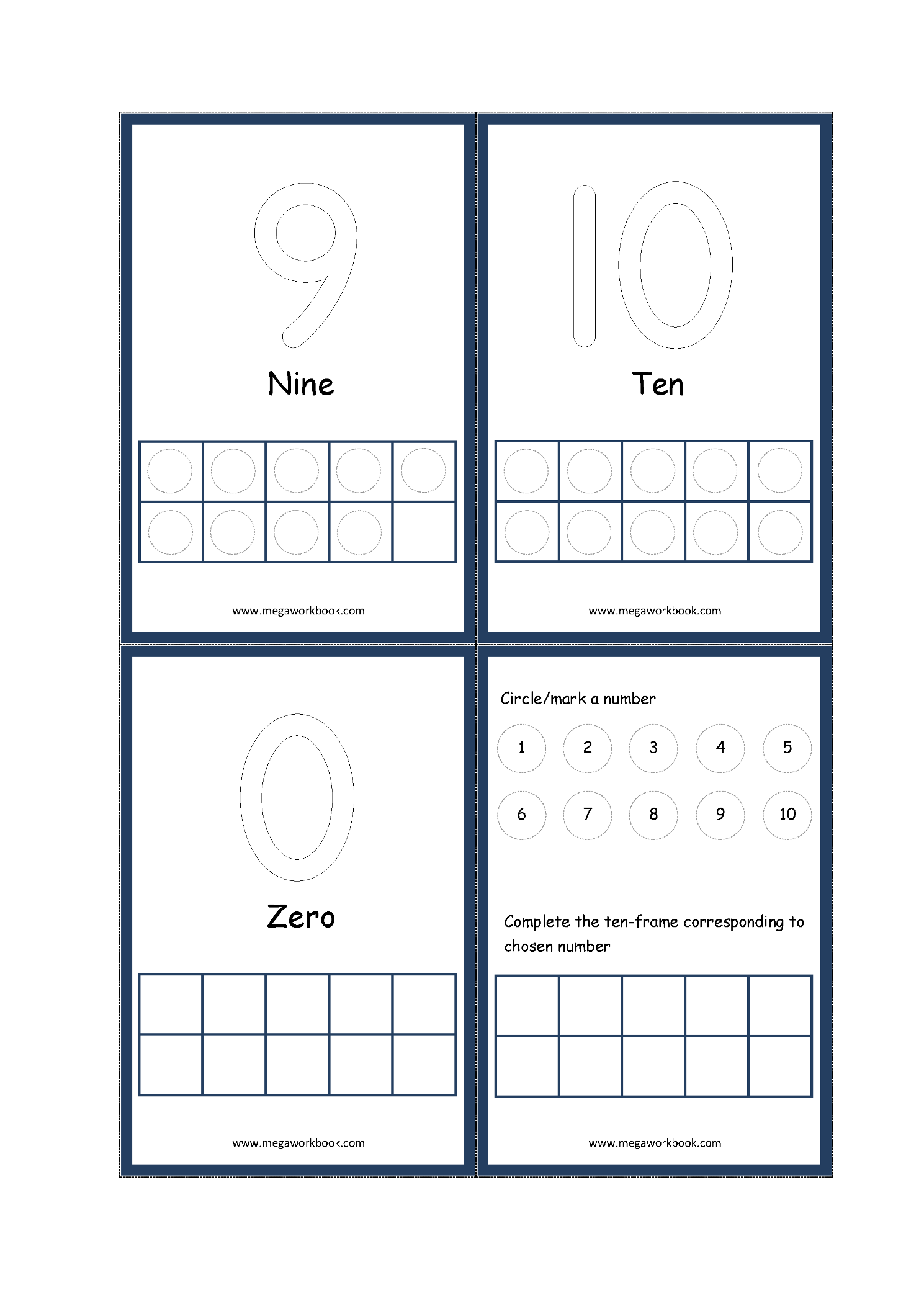 Ten frame printables