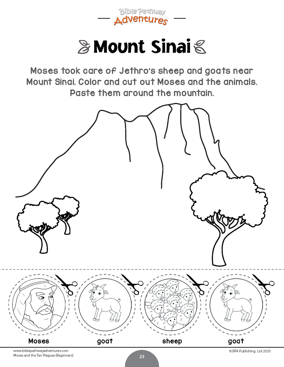 Moses and the ten plagues activity book