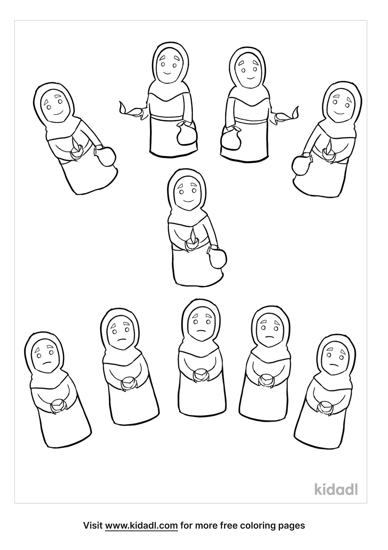 Free parable of the ten virgins coloring page coloring page printables