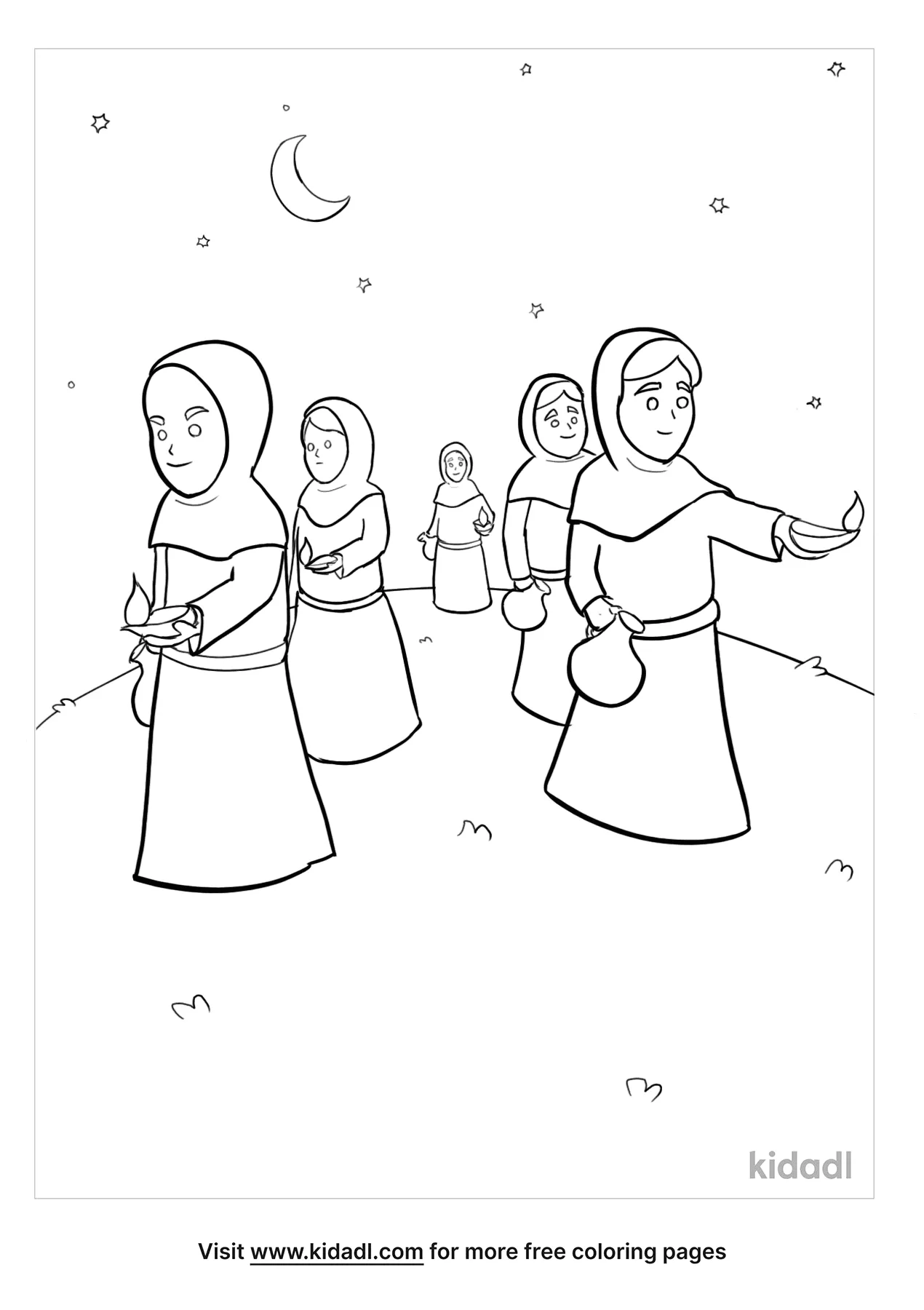 Free parable of the ten virgins coloring page coloring page printables