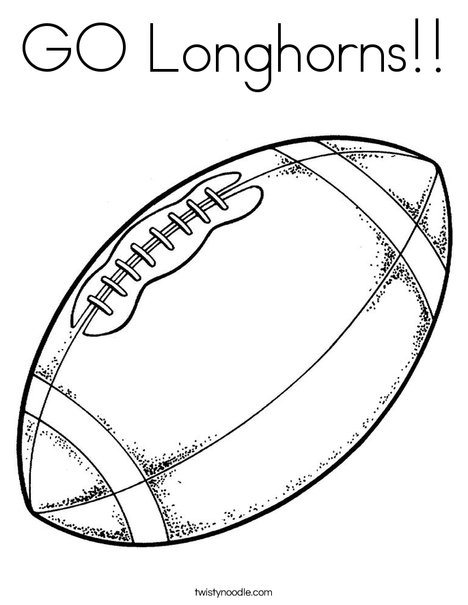Go longhorns coloring page