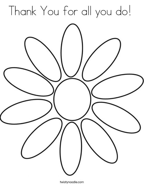 Thank you for all you do coloring page